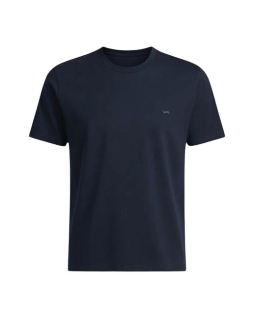 Harmont & Blaine Basic Supima Katoenen T-Shirt in het Blue voor heren