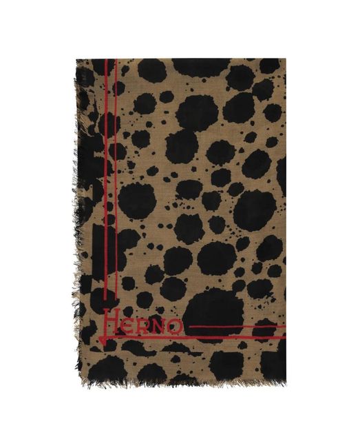 Herno Accessoires ,Veelkleurig ,Wol Wollen En Zijden Sjaal in het Black