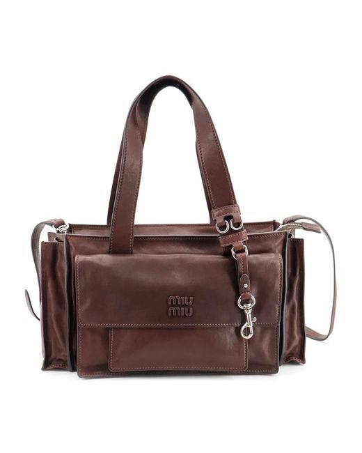 Miu Miu Brown Shoulder Bags