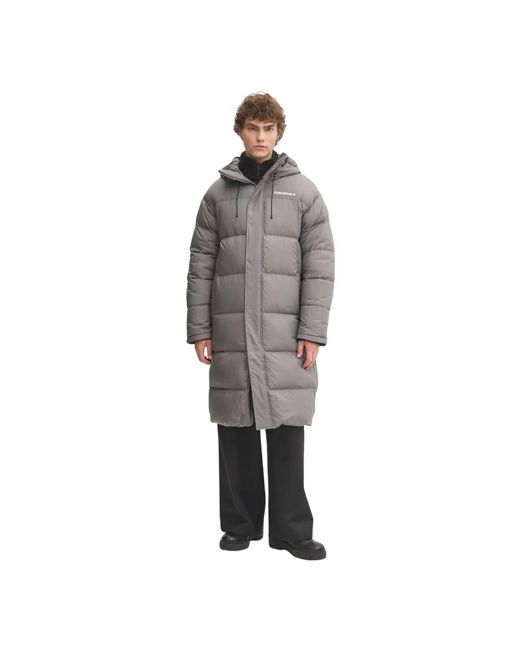 Converse Hooded Puffer Jacket in het Gray voor heren