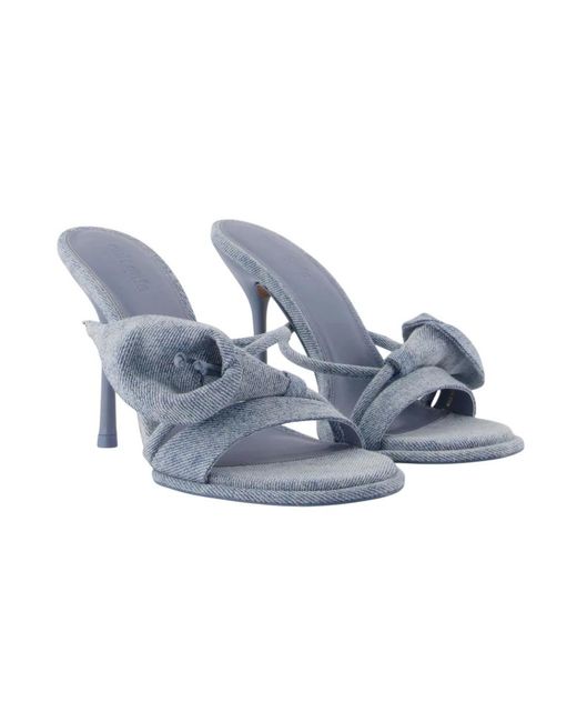 Cult Gaia Blue Heeled Mules
