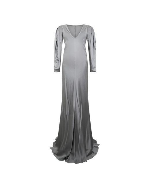 Alberta Ferretti Gray Gowns