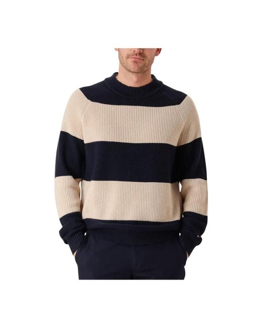 Tommy Hilfiger Gestreifter Rugby Cneck Pullover in Blau für Herren