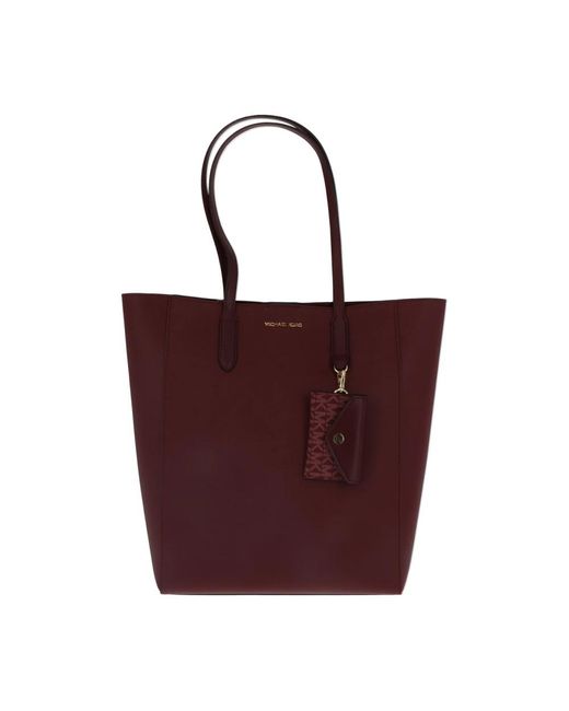 Michael Kors Red Gepolsterte lederschultertasche
