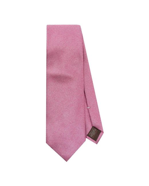Cravatta di seta di lusso made in italy di Canali in Pink da Uomo