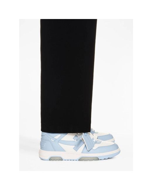 Off-White c/o Virgil Abloh Leder-sneaker mit ikonischem reißverschluss in Blue für Herren