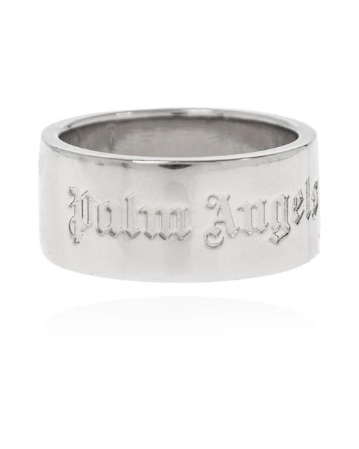 Palm Angels Messingring in White für Herren