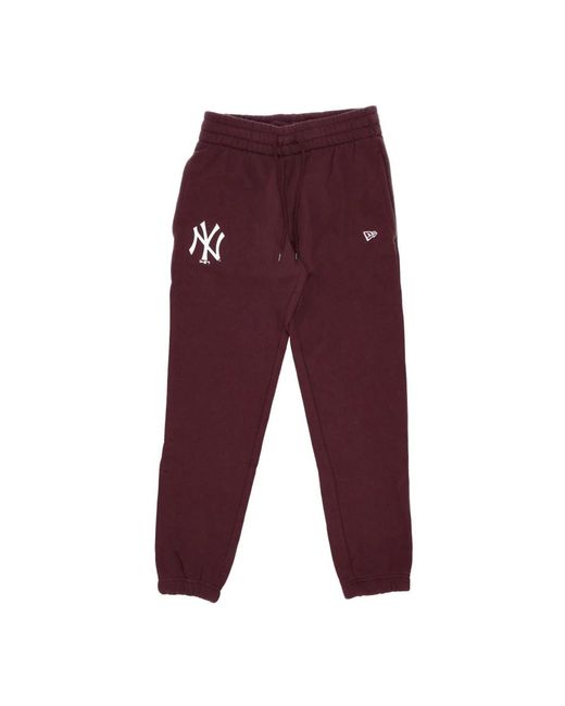 KTZ Broeken ,Bruin ,Katoen Mlb Team Logo/Wit Jogger Trainingsbroeken in het Red voor heren