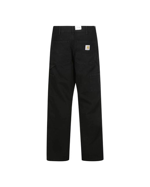 Carhartt Cotton Elastic Waist Double Knee Pants in het Black voor heren