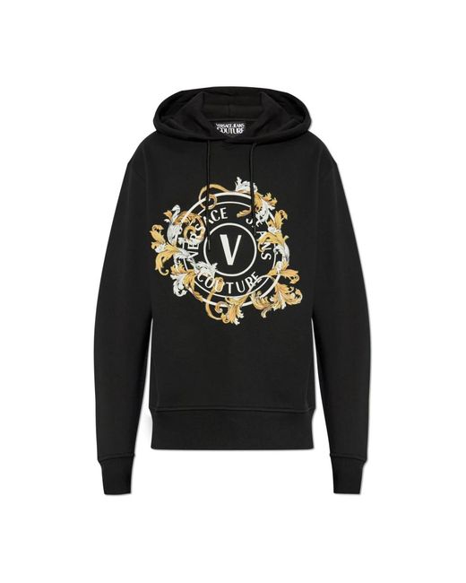 Versace Jeans Couture Black Hoodies for men