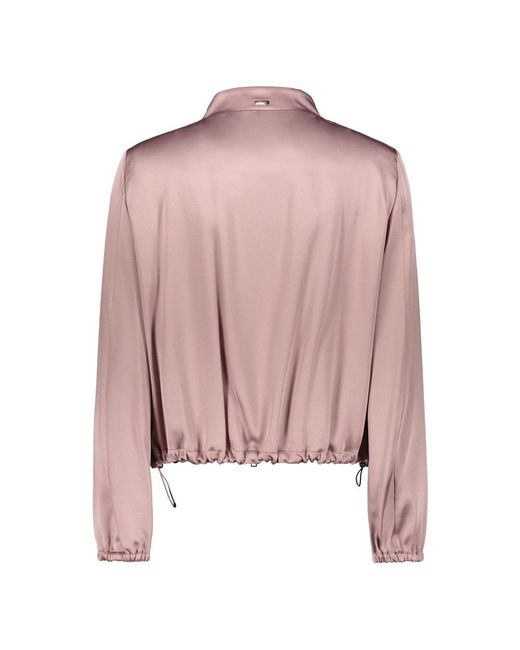 Herno Jassen ,Roze ,Jas Met Rits En Trekkoord in het Pink