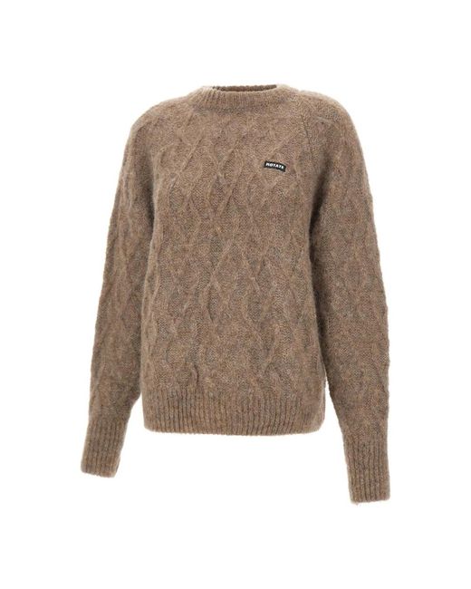 Round-Neck Knitwear ROTATE BIRGER CHRISTENSEN en coloris Brown