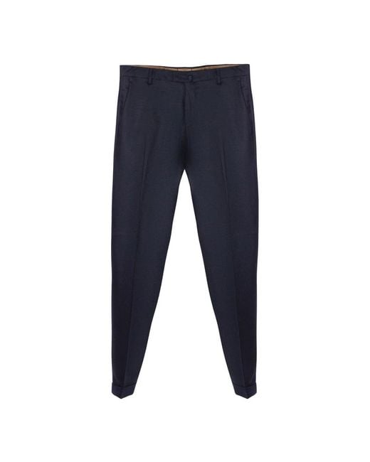 BRIGLIA Blue Suit Trousers for men