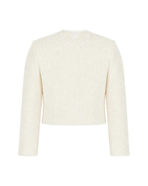 Self-Portrait White Tweed Jackets