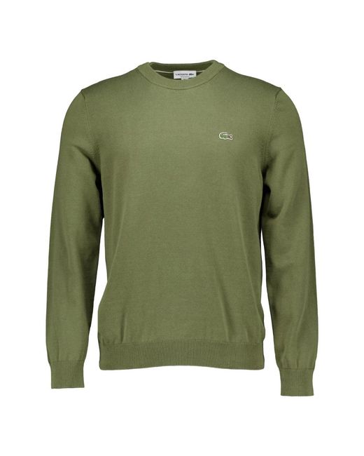 Round-Neck Knitwear di Lacoste in Green da Uomo