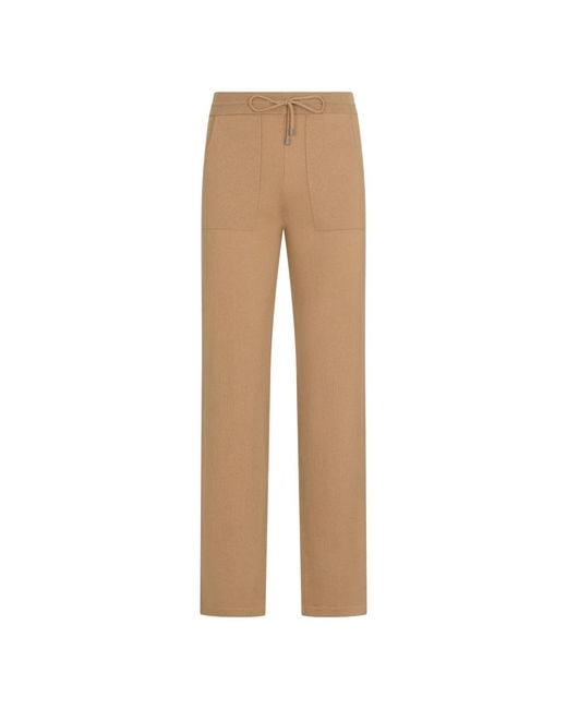 Malo Broeken ,Bruin ,Kasjmier Cashmere Pants in het Natural voor heren