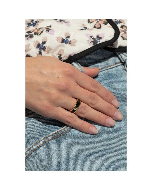Anello con logo di Marc Jacobs in Metallic