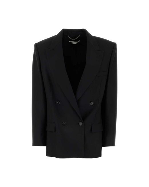 Stella McCartney Black Klassischer schwarzer wollblazer