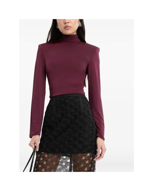 ROTATE BIRGER CHRISTENSEN Purple Long Sleeve Tops