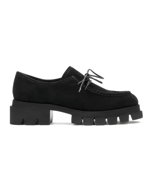 Kazar Suède Veterschoenen Met Profielzool in het Black