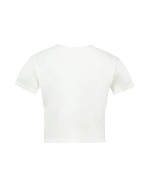 MM6 by Maison Margiela White T-Shirts