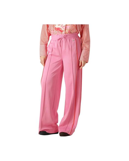 Pom Trackpants Colourblock Cheering in het Pink