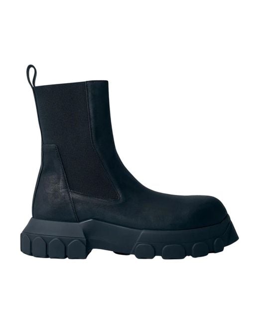 Rick Owens Blue Chelsea Boots for men