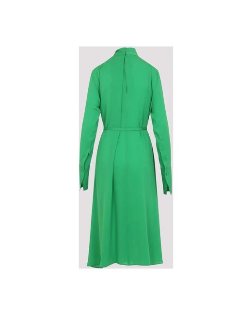 Tom Ford Kleedjes ,Groen ,Washed Silk Midi Dress in het Green
