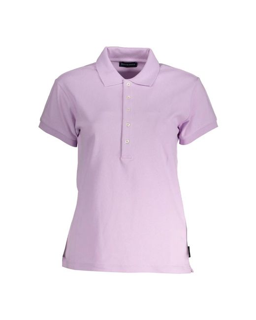North Sails Polo T-Shirt aus Bio-Baumwolle mit Logo in Purple für Herren