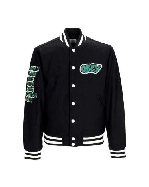 Obey Black Bomber Jackets for men