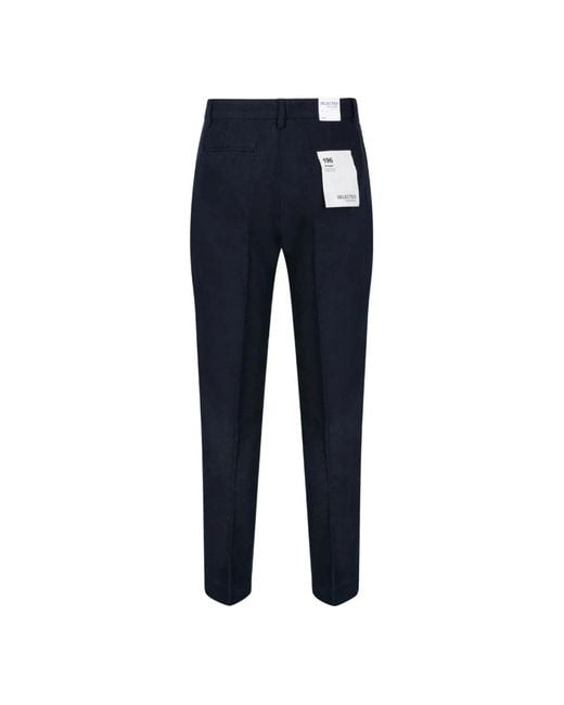 SELECTED Blue Slim-Fit Trousers for men