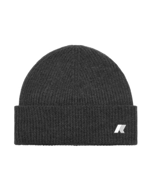 K-Way Black Beanies for men