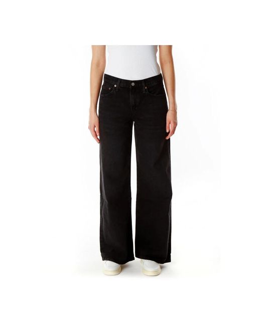 Agolde Wide Trousers in het Black