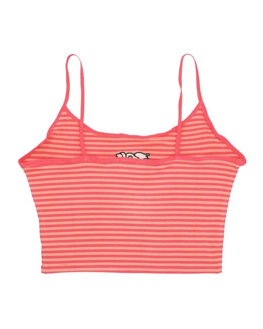 Obey Red Sleeveless Tops