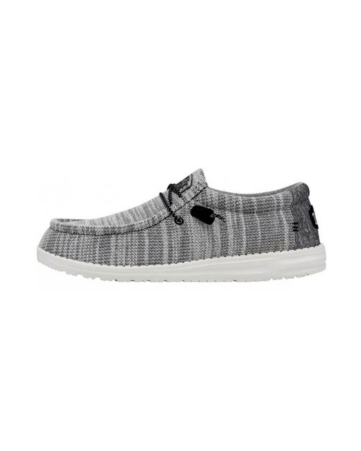 HeyDude Gray Laced Shoes for men