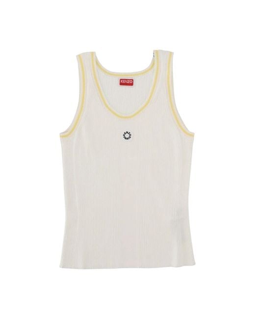 KENZO White Sleeveless Tops