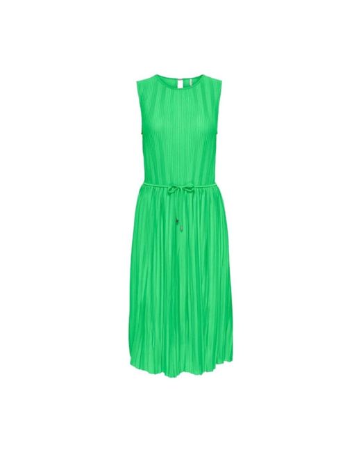 ONLY Kleedjes ,Groen ,Polyester Zomer Groene Mouwloze Jurk in het Green