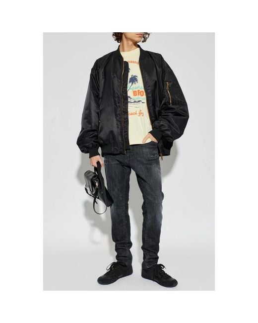 DSquared² Tops ,Geel ,Katoen T-Shirt Met Print in het White voor heren
