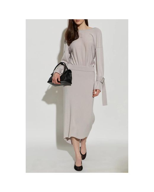 Knitted Dresses Lanvin de color Gray