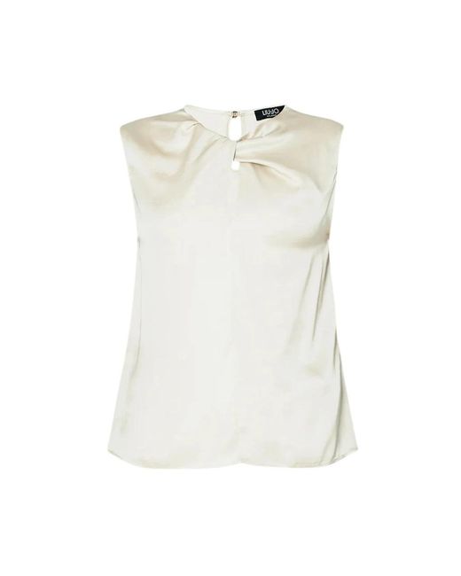 Liu Jo White Sleeveless Tops