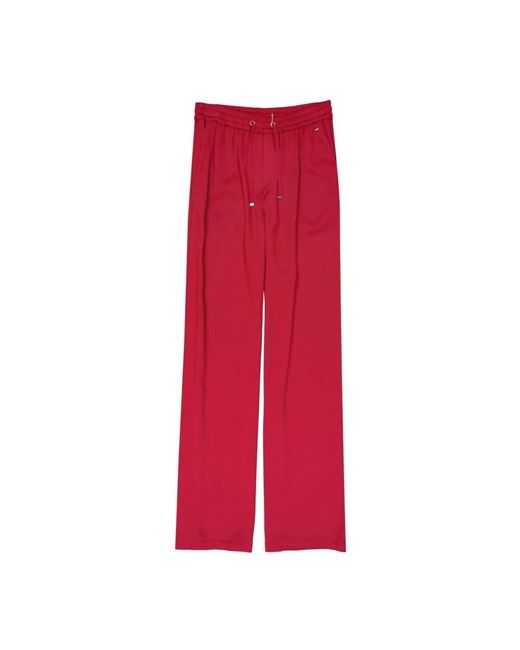 Herno Red Wide Trousers