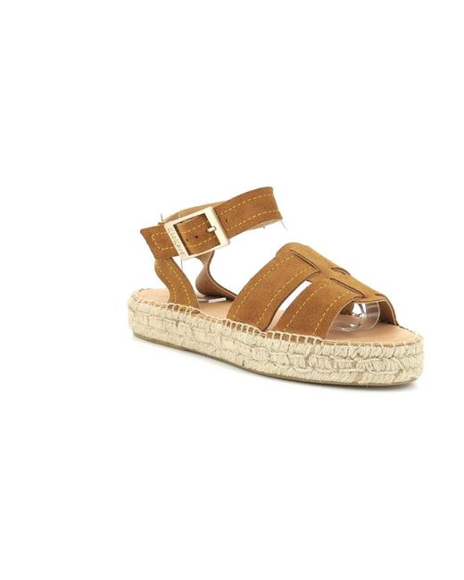 Flat Sandals Kickers de color Metallic