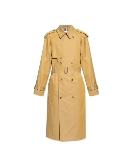 Burberry Trench Coats in het Yellow voor heren