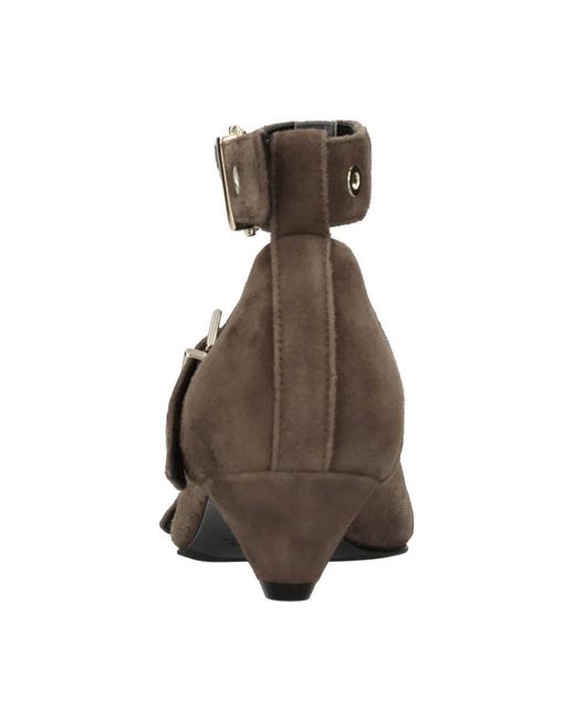 Lella Baldi Suede Pump in het Brown