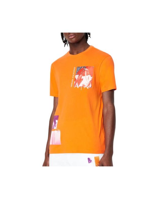 Armani Exchange Orange T-Shirts for men