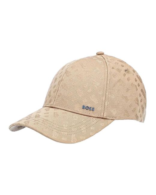 Boss Accessoires ,Polyester Zed M Baseball Cap in het Natural voor heren