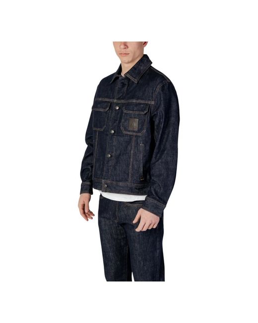 ARMANI EXCHANGE Blue Denim Jackets for men