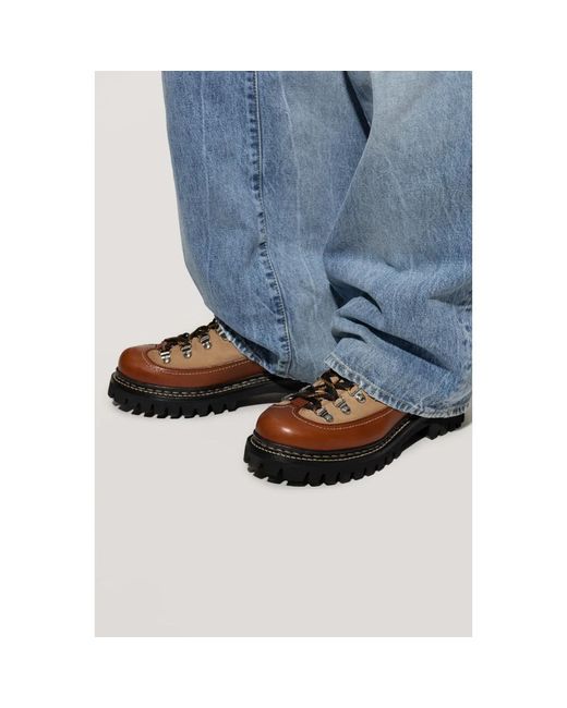 DSquared² Brown Lace-Up Boots for men