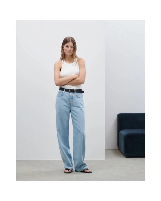 Closed Jeans ,Blauw ,Katoen Nikka Wide Jeans in het Blue