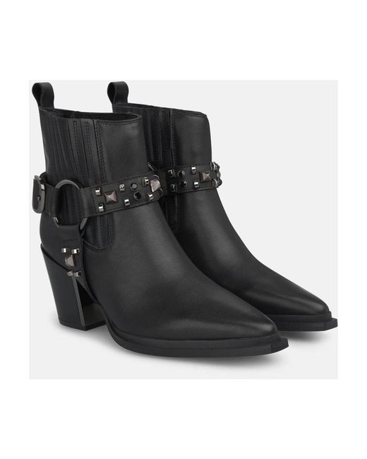 Alma En Pena. Black Cowboy & Biker Boots